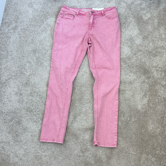 Cato Denim - Pink Denim Mid-Rise Skinny Jeans
